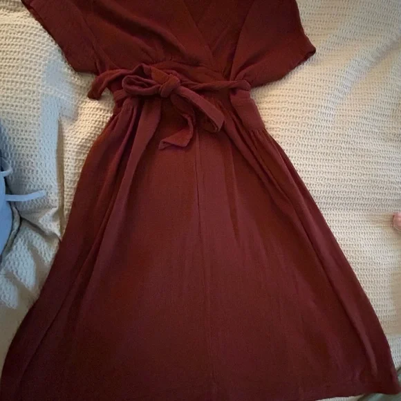 HATCH Burnt Clay Wrap dress - Picture 3 of 3